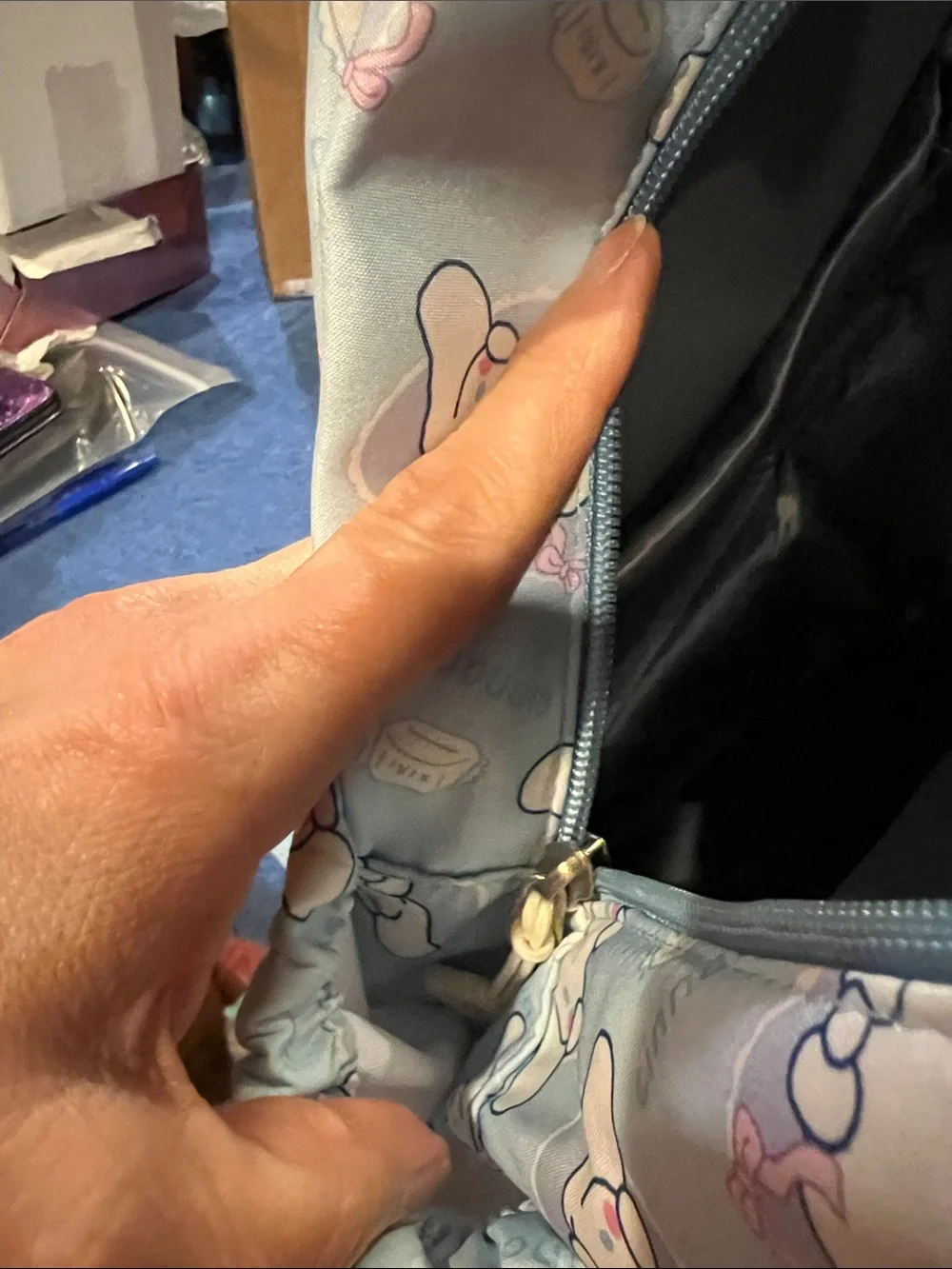Cinnamoroll Character Backpack - Light Blue with Pink Cheeks